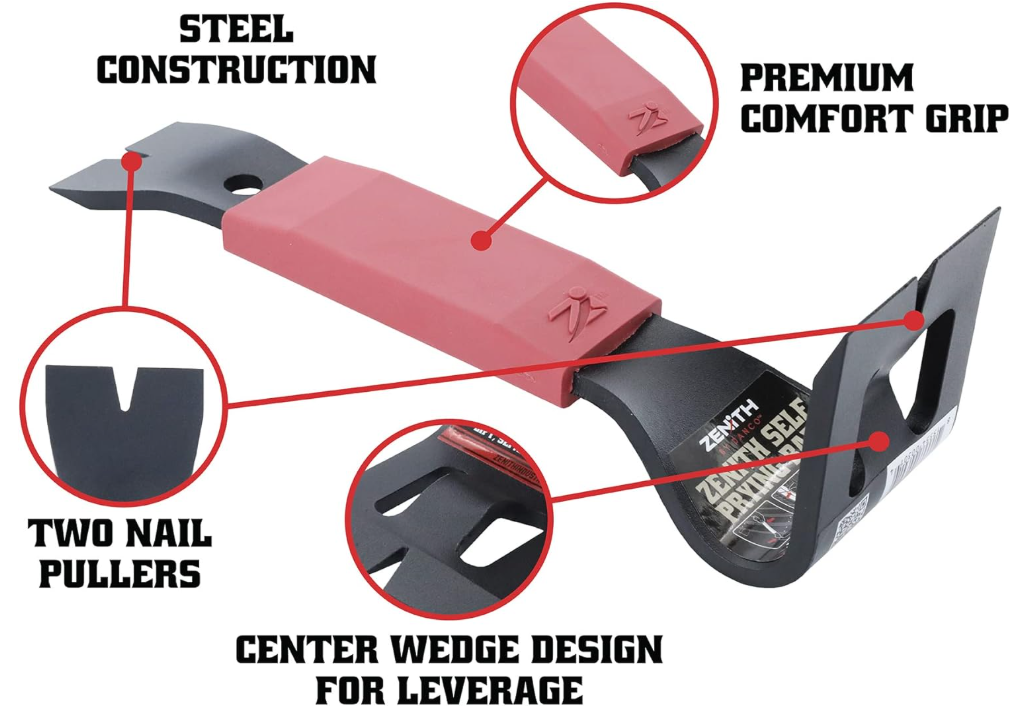 Zenith 10 in. Self-Prying Pry Bar